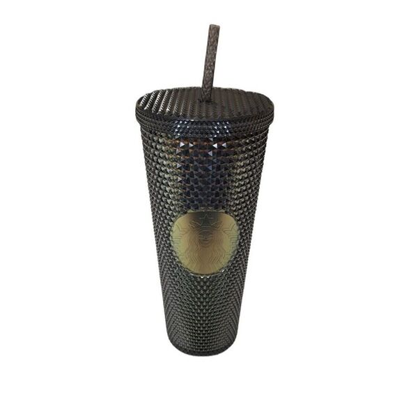 Starbucks Black Studded Tumbler Fall 2020 Iridescent Halloween Spiked Venti 24Oz - Picture 1 of 4